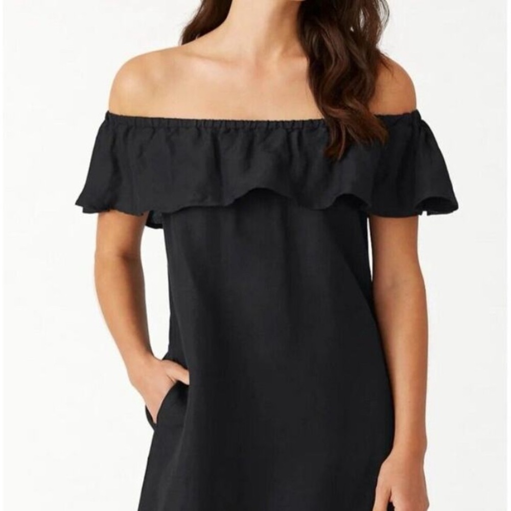 Tommy Bahama Off-Shoulder Black Dress
